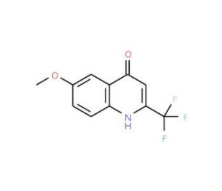 4-Hydroxy-6-methoxy-2-(trifluoromethyl)quinoline (CAS 1701-21-9) - chemical structure image