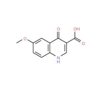 4-Hydroxy-6-methoxyquinoline-3-carboxylic acid (CAS 28027-16-9) - chemical structure image