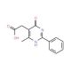 (4-Hydroxy-6-methyl-2-phenyl-pyrimidin-5-yl)-acetic acid - chemical structure image