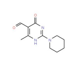 4-Hydroxy-6-methyl-2-piperidin-1-yl-pyrimidine-5-carbaldehyde - chemical structure image