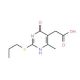 (4-Hydroxy-6-methyl-2-propylsulfanyl-pyrimidin-5-yl)-acetic acid - chemical structure image