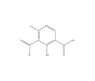 4-hydroxy-6-methyl-5-nitronicotinic acid (CAS 914222-95-0) - chemical structure image