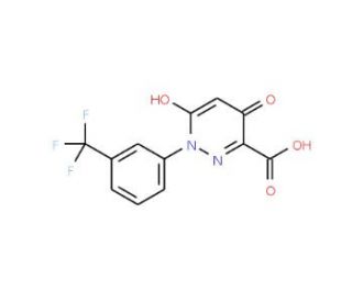 4-Hydroxy-6-oxo-1-[3-(trifluoromethyl)phenyl]-1,6-dihydro-3-pyridazinecarboxylic acid (CAS 121582-64-7) - chemical structure