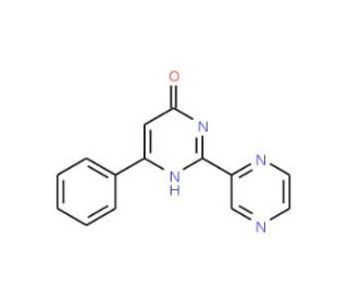 4-Hydroxy-6-phenyl-2-pyrazin-2-ylpyrimidine - chemical structure image
