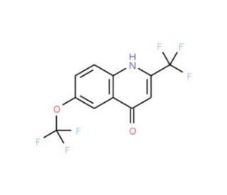 4-Hydroxy-6-(trifluoromethoxy)-2-(trifluoromethyl)quinoline (CAS 125647-79-2) - chemical structure image