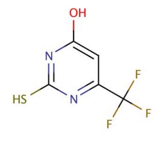 4-Hydroxy-6-(trifluoromethyl)pyrimidine-2-thiol (CAS 368-54-7) - chemical structure image