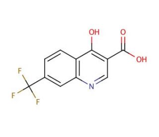 4-Hydroxy-7-trifluoromethyl-3-quinolinecarboxylic acid (CAS 574-92-5) - chemical structure image