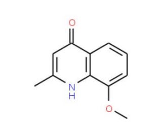 4-Hydroxy-8-methoxy-2-methylquinoline (CAS 15644-89-0) - chemical structure image
