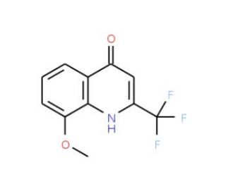 4-Hydroxy-8-methoxy-2-(trifluoromethyl)quinoline (CAS 41192-84-1) - chemical structure image