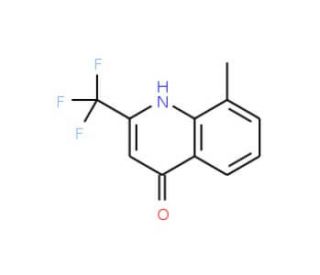 4-Hydroxy-8-methyl-2-(trifluoromethyl)quinoline (CAS 1701-19-5) - chemical structure image