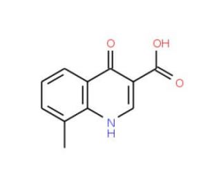 4-Hydroxy-8-methylquinoline-3-carboxylic acid (CAS 35966-17-7) - chemical structure image