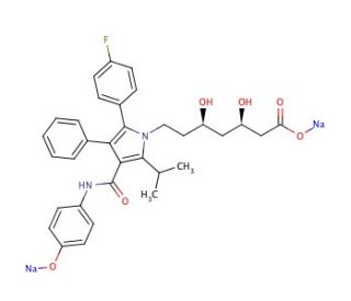 4-Hydroxy Atorvastatin Disodium Salt (CAS 1276537-18-8) - chemical structure image