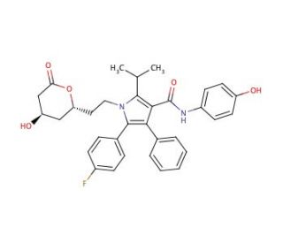 4-Hydroxy atorvastatin lactone (CAS 163217-70-7) - chemical structure image