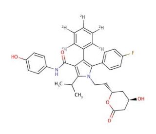 4-Hydroxy Atorvastatin Lactone-d5 - chemical structure image