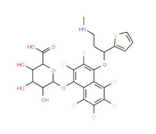 4-Hydroxy Duloxetine-d6 &beta;-D-Glucuronide (CAS 741693-83-4 (unlabeled)) - chemical structure image