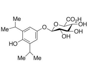 4-Hydroxy Propofol 4-O-&beta;-D-Glucuronide (CAS 115005-78-2) - chemical structure image