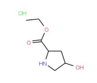 4-Hydroxy-pyrrolidine-2-carboxylic acid ethyl ester hydrochloride (CAS 1079350-28-9) - chemical structure image