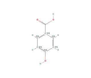 4-Hydroxybenzoic acid-ring-13C6 (CAS 99-96-7 (unlabeled)) - chemical structure image