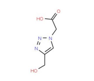(4-Hydroxymethyl-[1,2,3]triazol-1-yl)-acetic acid - chemical structure image