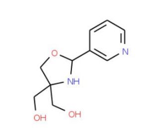 (4-Hydroxymethyl-2-pyridin-3-yl-oxazolidin-4-yl)-methanol (CAS 312620-99-8) - chemical structure image