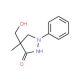 4-Hydroxymethyl-4-methyl-1-phenyl-3-pyrazolidone (CAS 13047-13-7) - chemical structure image