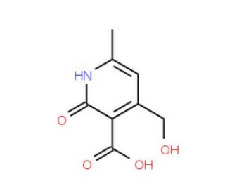 4-Hydroxymethyl-6-methyl-2-oxo-1,2-dihydro-pyridine-3-carboxylic acid - chemical structure image