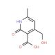 4-Hydroxymethyl-6-methyl-2-oxo-1,2-dihydro-pyridine-3-carboxylic acid - chemical structure image