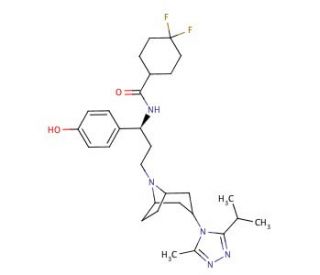 4-Hydroxyphenyl Maraviroc (CAS 856708-54-8) - chemical structure image