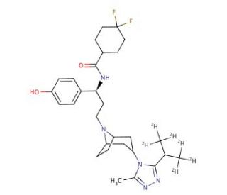 4-Hydroxyphenyl Maraviroc-d6 - chemical structure image