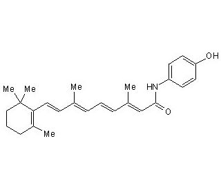 4-Hydroxyphenylretinamide (CAS 65646-68-6) - chemical structure image
