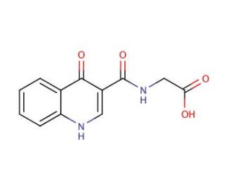 {[(4-hydroxyquinolin-3-yl)carbonyl]amino}acetic acid - chemical structure image