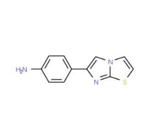 4-Imidazo[2,1-b]thiazol-6-yl-phenylamine (CAS 183668-02-2) - chemical structure image