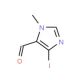 4-Iodo-1-methyl-1H-imidazole-5-carboxaldehyde (CAS 189014-13-9) - chemical structure image