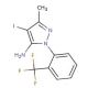 4-iodo-3-methyl-1-[2-(trifluoromethyl)phenyl]-1H-pyrazol-5-amine - chemical structure image
