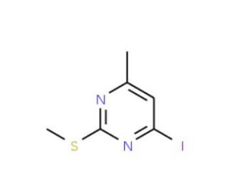 4-Iodo-6-methyl-2-methylthio-pyrimidine (CAS 16879-42-8) - chemical structure image