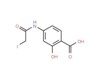 4-Iodoacetamidosalicylic Acid (CAS 4323-00-6) - chemical structure image