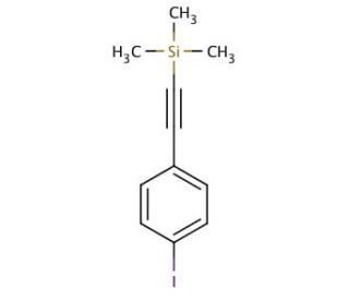 (4-Iodophenylethynyl)trimethylsilane (CAS 134856-58-9) - chemical structure image