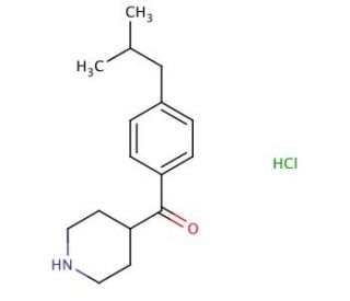 (4-isobutylphenyl)(piperidin-4-yl)methanone hydrochloride - chemical structure image