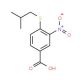 4-(isobutylthio)-3-nitrobenzoic acid - chemical structure image