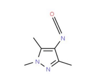 4-Isocyanato-1,3-5-trimethyl-1H-pyrazole (CAS 252956-48-2) - chemical structure image