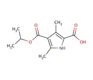 4-(isopropoxycarbonyl)-3,5-dimethyl-1H-pyrrole-2-carboxylic acid - chemical structure image