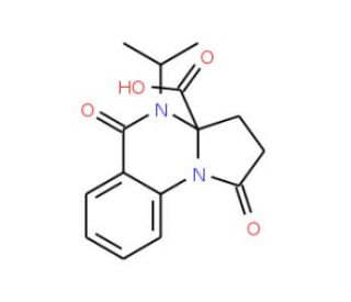 4-isopropyl-1,5-dioxo-2,3,4,5-tetrahydropyrrolo[1,2-a]quinazoline-3a(1H)-carboxylic acid - chemical structure image