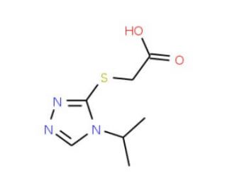[(4-isopropyl-4H-1,2,4-triazol-3-yl)thio]acetic acid - chemical structure image