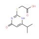 (4-Isopropyl-6-oxo-1,6-dihydro-pyrimidin-2-ylsulfanyl)-acetic acid - chemical structure image