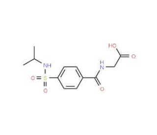 ({4-[(isopropylamino)sulfonyl]benzoyl}amino)acetic acid - chemical structure image