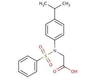 [(4-isopropylphenyl)(phenylsulfonyl)amino]acetic acid - chemical structure image