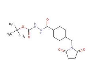 4-(Maleimidomethyl)cyclohexane-1-carbonyl-1-(tert-butyl)carbazate (CAS 887406-71-5) - chemical structure image