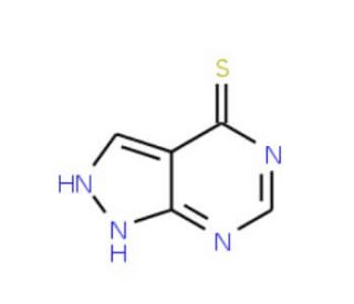 4-Mercapto-1H-pyrazolo[3,4-d]pyrimidine (CAS 5334-23-6) - chemical structure image