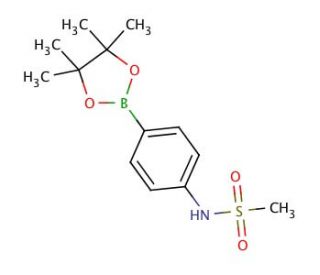 4-(Methanesulfonylamino)phenylboronic acid pinacol ester (CAS 616880-14-9) - chemical structure image