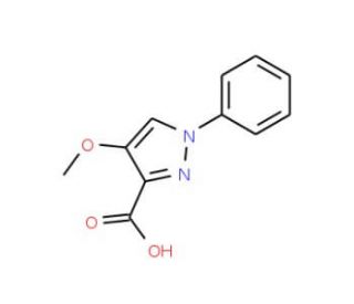 4-methoxy-1-phenyl-1H-pyrazole-3-carboxylic acid - chemical structure image